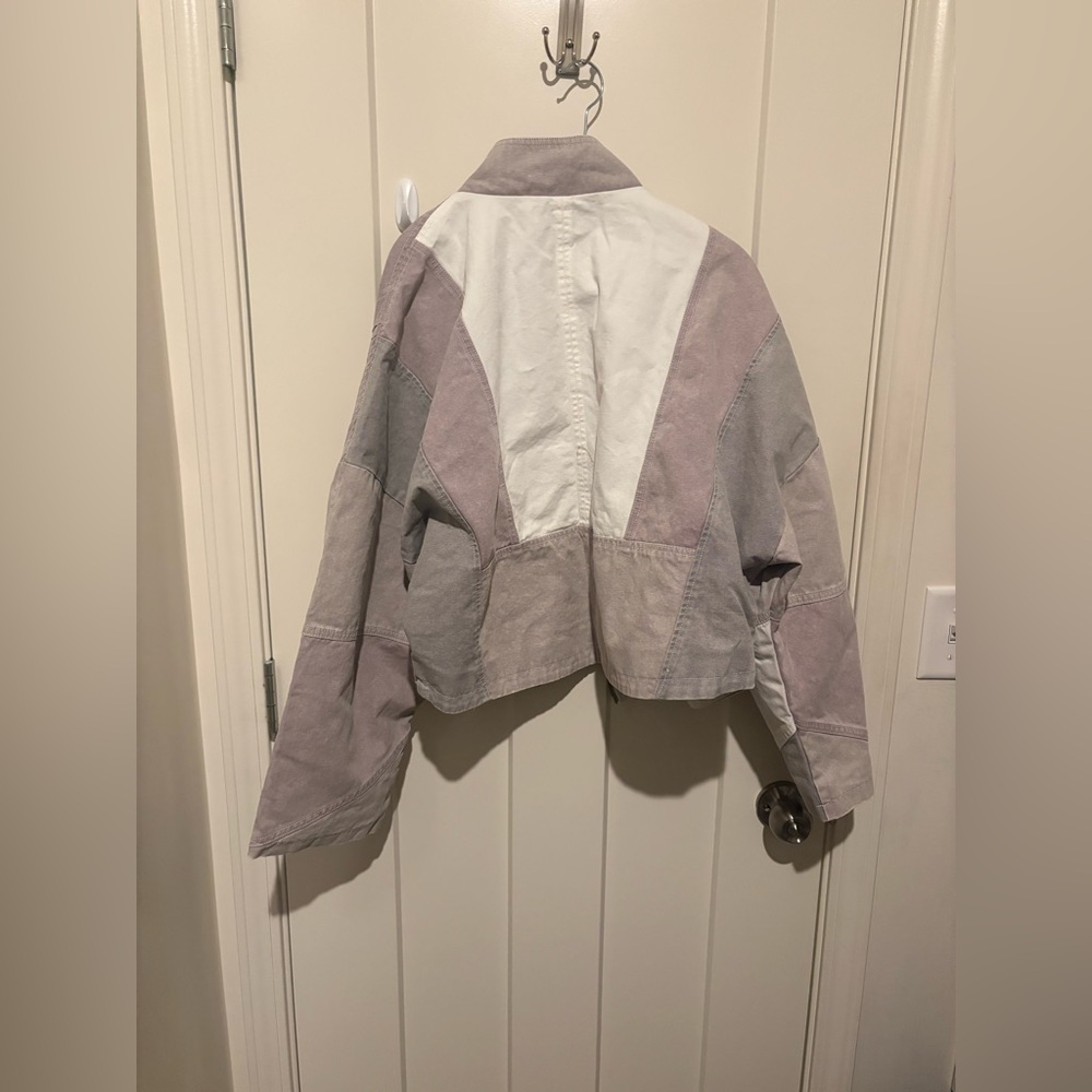 Free People We The Free Toni Pieced Jacket Medium Lavender Combo NWT - Picture 7 of 7
